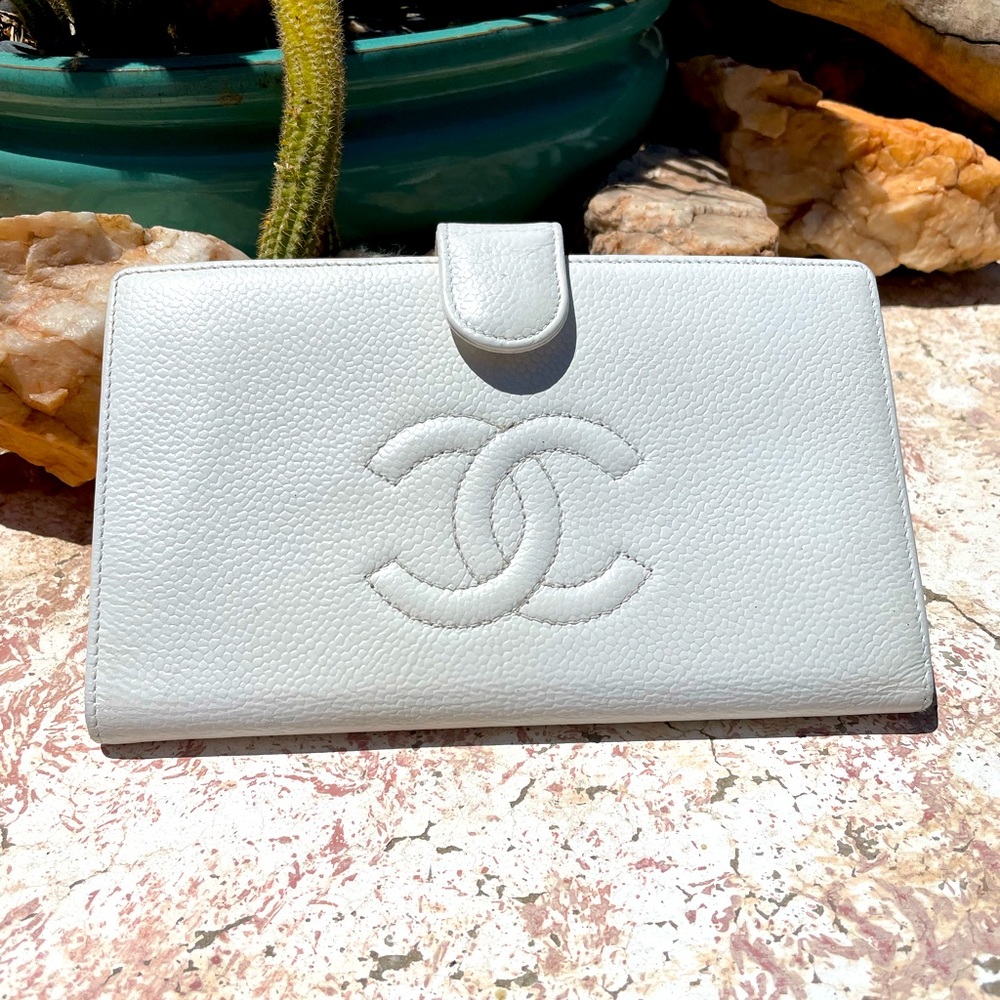 Chanel caviar long wallet